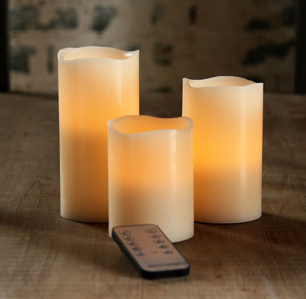 Flamelesscandles: Set of 3 Remote Control Flameless Candles - 4,5 and 6 ...