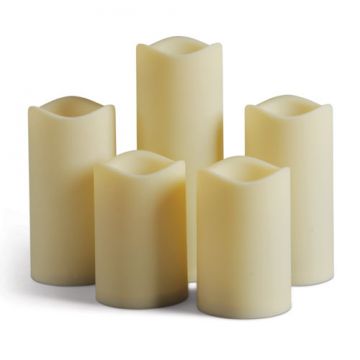 Outdoor Flameless Candles Set of 5 with 5 Hour Timer