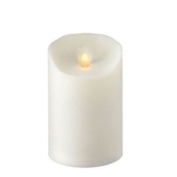 Moving Flame Outdoor Ivory Resin Flameless 5 Inch Candle - Remote Ready