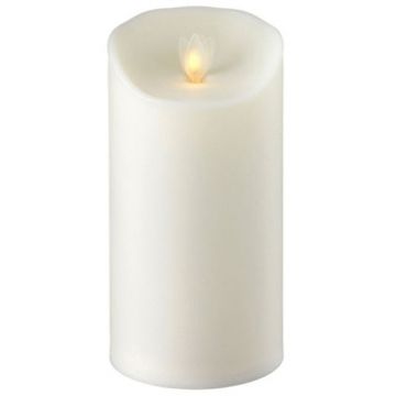 Moving Flame Outdoor Ivory Resin Flameless 9 Inch Candle - Remote Ready