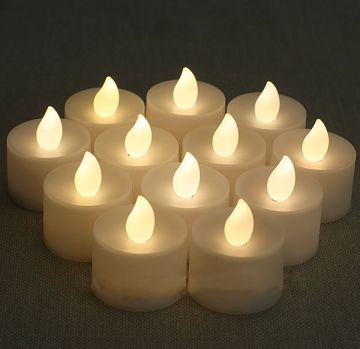 Warm White Flameless Tea Light - Set of 12