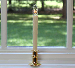 Adjustable Flameless Window Candle Brass - Brighter Than Electric