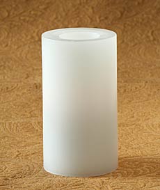 6 Inch Unscented Round White Flameless Candle With Auto Timer - Shop Now