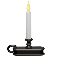 Flameless Traditional Battery Window Candle - Aged Bronze
