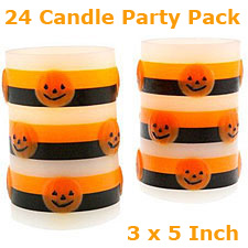 Party Pack 24 Flameless Candles - 3 x 5 Inch Pillar