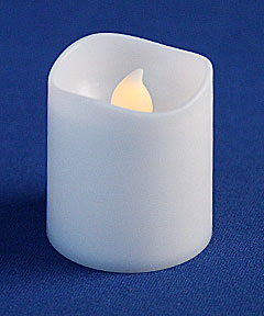 Single Tea Light with Melted Look - Amber Flame