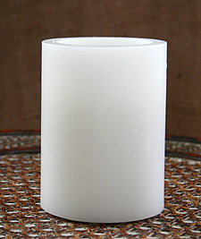 Flameless White 3x4 Unscented Candle with Timer