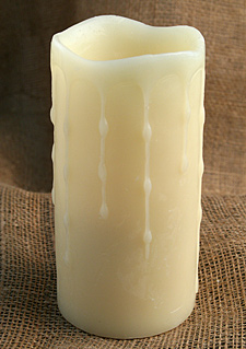 Flameless Unscented Drip Candle 3x6 with Dual Timer