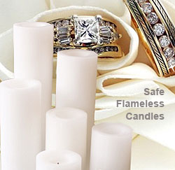 flameless candles for wedding reception
